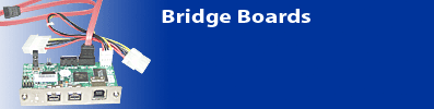 Bridge USB or Firewire host with bridge board interface.