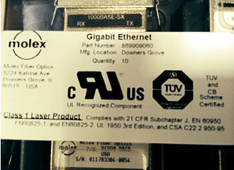 Molex Gigabit Ethernet GBIC - Click Image to Close